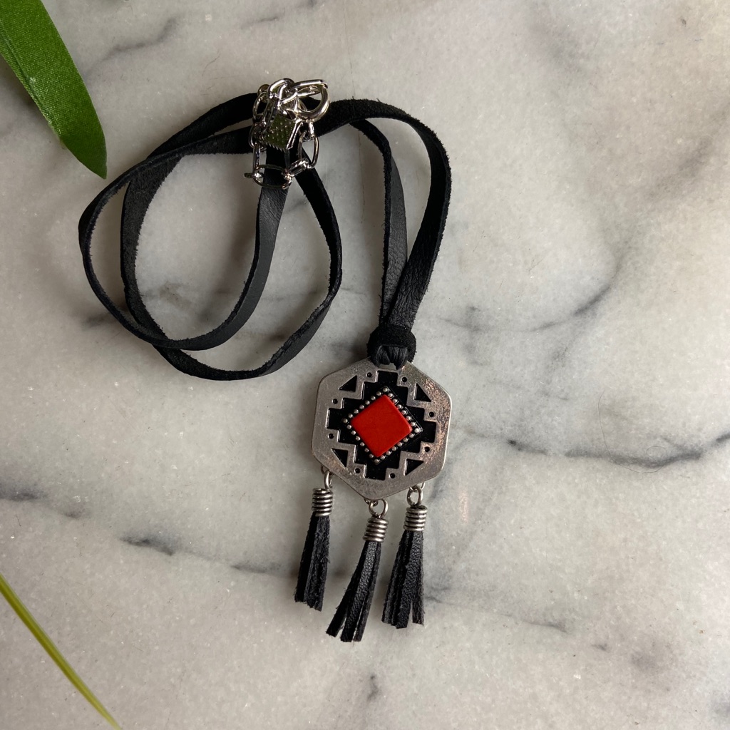 Southwestern Leather Necklace